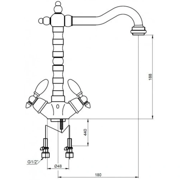 смеситель для кухни kaiser vincent 31033-1