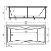 акриловая ванна aquatek феникс 180х85 fen180-0000083 без гидромассажа без панелей с каркасом (разборный) со слив-переливом