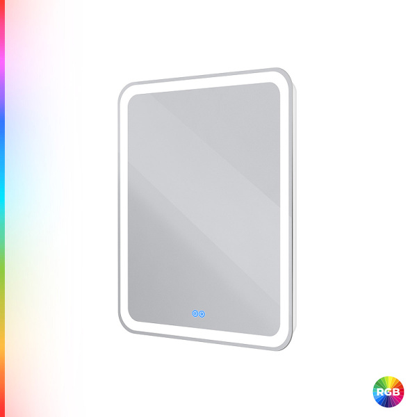 зеркало cezares multicolore 60 czr-spc-mc-600-800-rgb-tch с подсветкой с сенсорным выключателем и функцией памяти