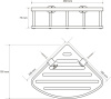 полка для ванной bemeta cytro 146208376, угловая, белый акрил