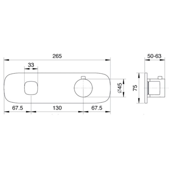 смеситель для душа fantini lame 24 02 m273b