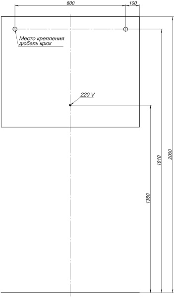 зеркало aquanet гласс 100 белый led