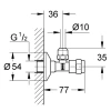 угловой вентиль 1/2 grohe eggemann egaplus 41263000