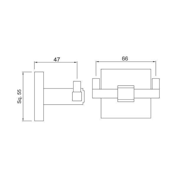 Крючок для полотенец Jaquar Kubix AKP-CHR-35761P