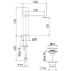 смеситель для раковины с донным клапаном webert one-x ox830102015