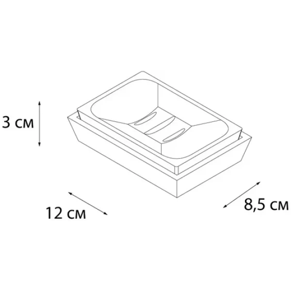 Мыльница Fixsen Wood FX-110-4 настольная, белый/коричневый