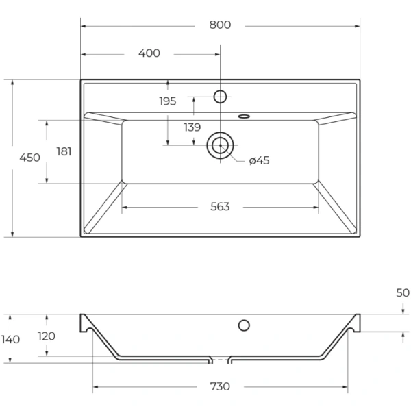 раковина belbagno 80 bb800/450-lv-art-ast-nero черная матовая