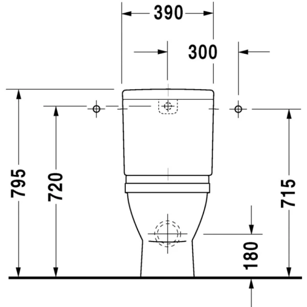 унитаз напольный duravit starck 3 0126090000