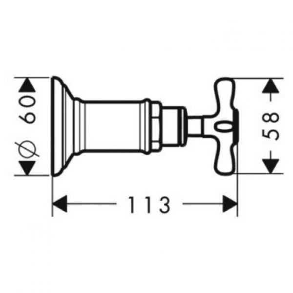 вентиль запорный axor montreux 16871990