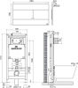 комплект унитаза с инсталляцией sanitana munique s555661. с сиденьем микролифт и клавишей смыва хром