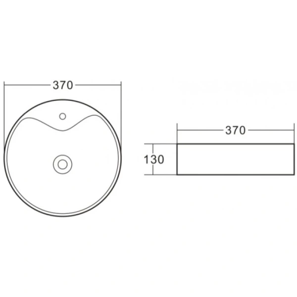 раковина belbagno bb1400 накладная, ø37 см, цвет белый