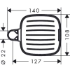 мыльница hansgrohe cassetta e 26519000