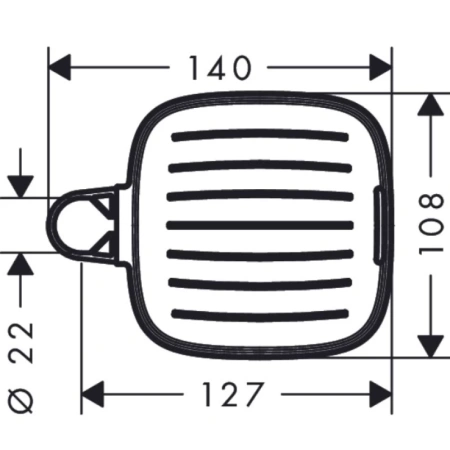 мыльница hansgrohe cassetta e 26519000