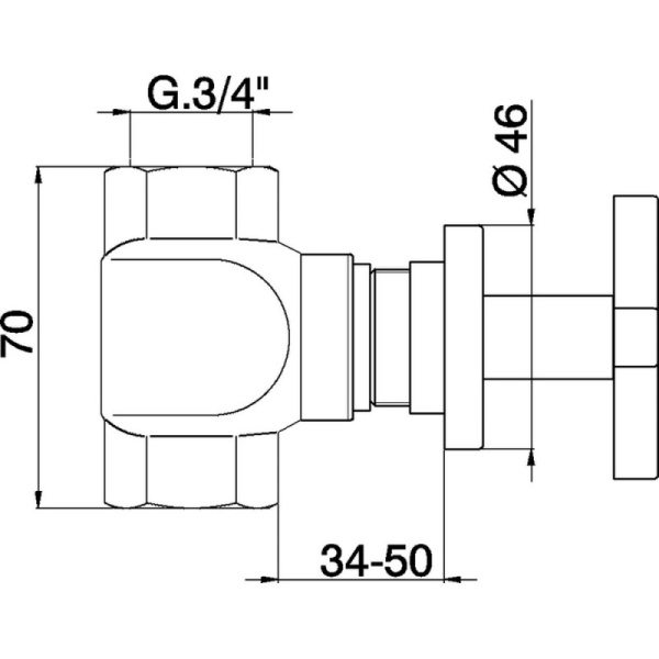 запорный вентиль cisal barcelona quad bq00030321