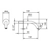 излив для ванны 15см fantini nice 65 02 w010 цвет хром