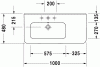 раковина полувстраиваемая duravit durastyle 2325100030