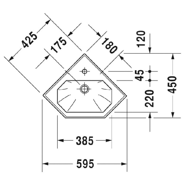 раковина подвесная duravit 1930 0793420000