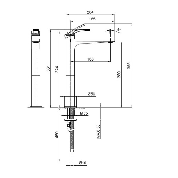 смеситель для раковины fantini al/23 26 02 b006wf