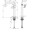 смеситель для раковины с донным клапаном coolstart hansgrohe tecturis s 73370000