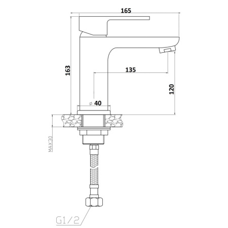 смеситель для раковины agger gorgeous a0202100 цвет хром