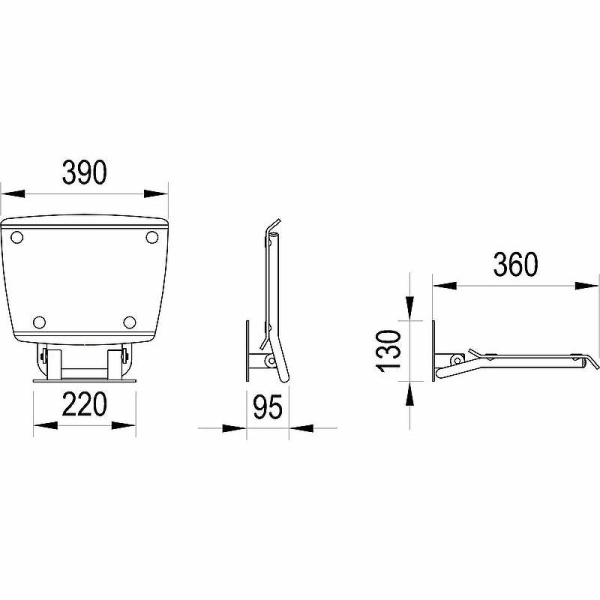 сиденье для душа ravak ovo b ii blueline b8f0000055 прозрачно-белое голубые полосы