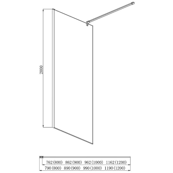 душевая перегородка aquatek 90 aq wiw 09020gm профиль оружейная сталь стекло прозрачное