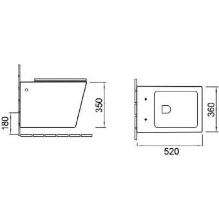 унитаз подвесной santiline sl-5004sm-bd безободковый, с функцией биде, с сиденьем микролифт, белый