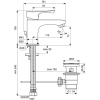 смеситель для раковины с донным клапаном ideal standard alpha bc486aa