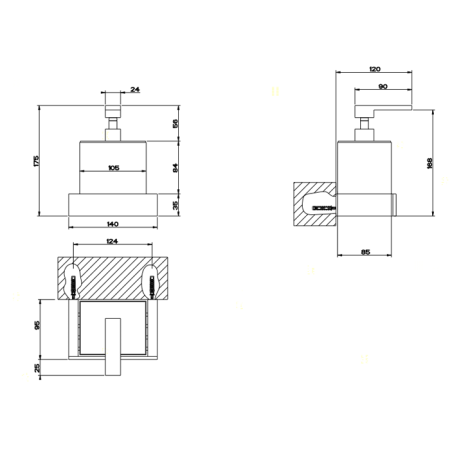 дозатор для жидкого мыла gessi rettangolo 20813#031