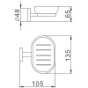 мыльница haiba hb8702 цвет черный