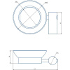 мыльница haiba hb8402-7 цвет черный матовая