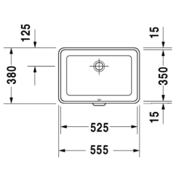 раковина встраиваемая 52.5 см duravit 2nd floor 0316530000