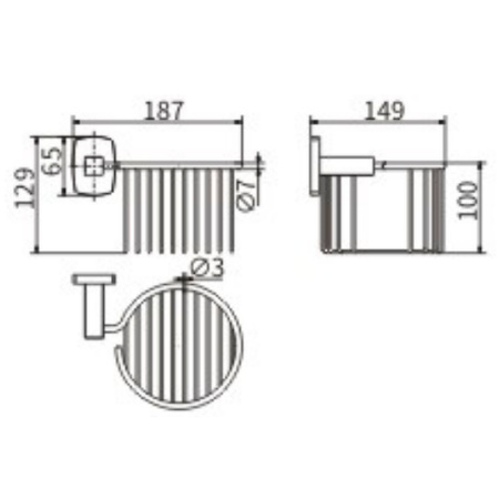 держатель освежителя воздуха ceramalux cube 12617 хром