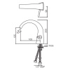 смеситель для раковины без донного клапана jaquar arc arc-ssf-87011b