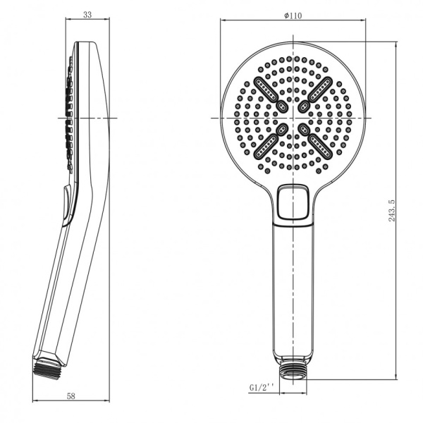 душевая лейка lemark lm8114c хром