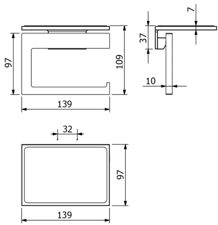 держатель туалетной бумаги kludi vela c 3197139 черный матовый