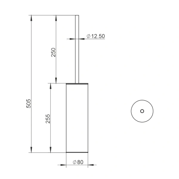Ёршик для унитаза Whitecross Ergo ER2276GL напольный, золото