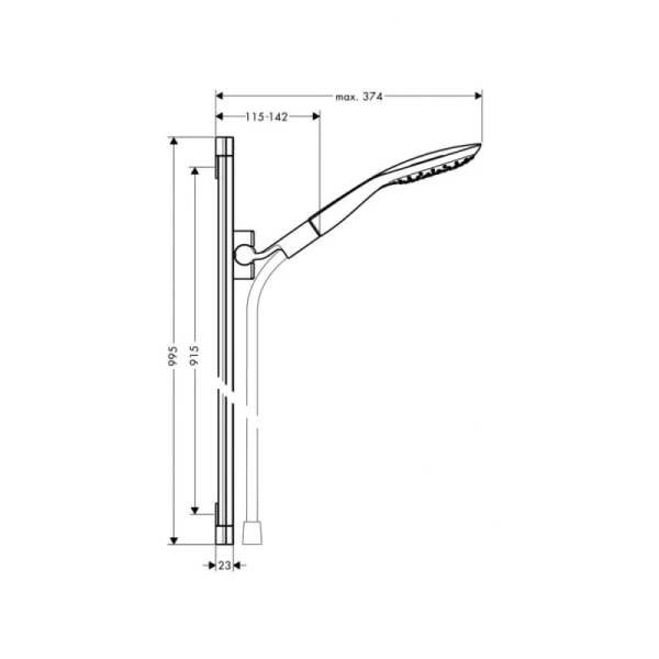 душевой гарнитур hansgrohe puravida 27853400