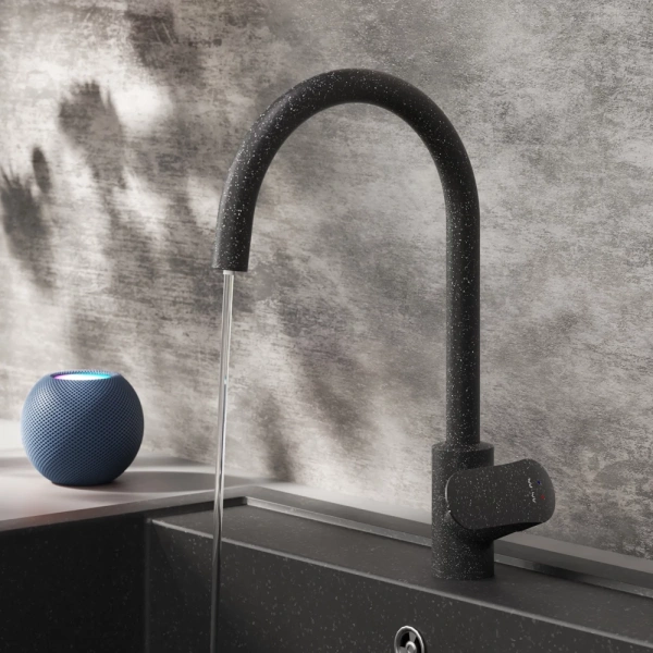 смеситель для кухни am.pm like f8007722, цвет черный