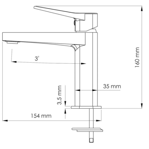 смеситель для раковины wasserkraft aula 1103