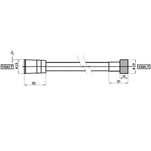 душевой шланг bossini cromolux a00158b.030.1 из армированного нейлона, 125 см, цвет хром