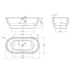 акриловая ванна knief form 0100-087-06 190х90