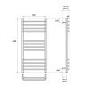 полотенцесушитель point омега п12 pn90158s водяной, 50x80 см, хром