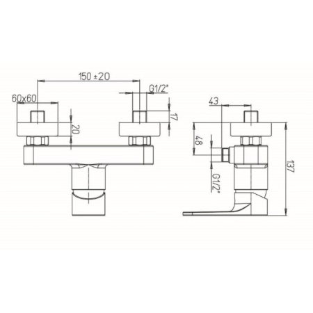 смеситель для душа paini flat kkcr5112slmkm цвет хром