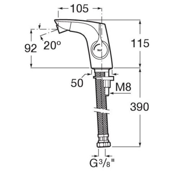 смеситель для биде без донного клапана roca insignia 5a6a3anm0