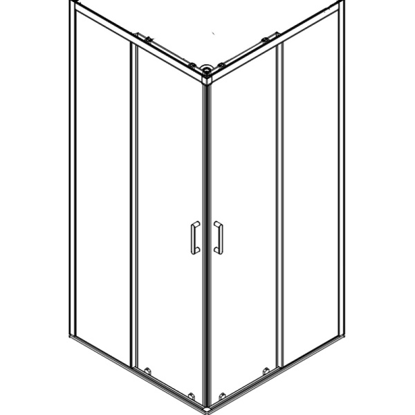 душевая дверь для кабины aquanet passion s 2.0 №1/4 263875 профиль серебро стекло прозрачное