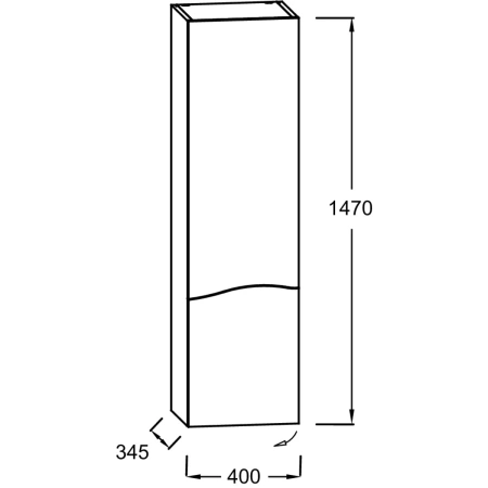шкаф пенал jacob delafon sherwood 40 r eb1836rru-p13 подвесной состаренный дуб