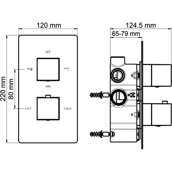 душевая система wasserkraft alme a171519 thermo с термостатом, цвет хром