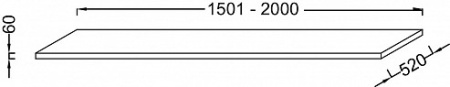 столешница мебельная под раковину jacob delafon parallel 200 eb55-2000-e10 квебекский дуб