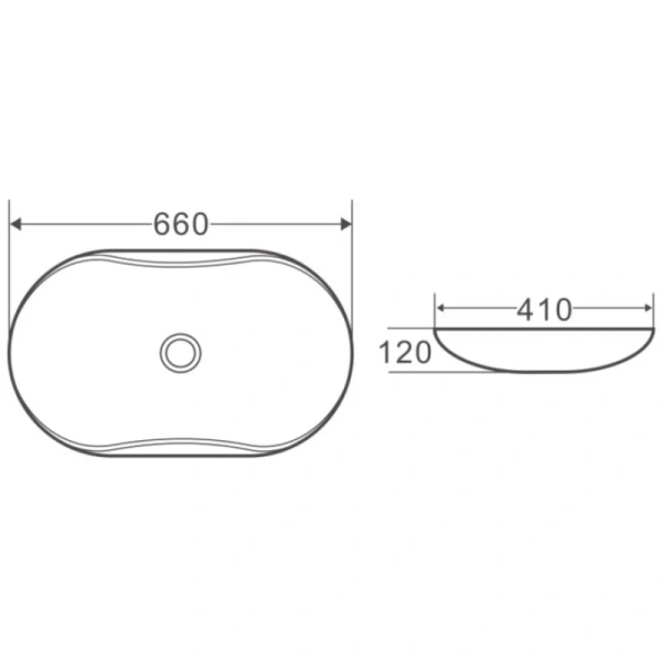 раковина накладная belbagno 66 bb1334, цвет белый